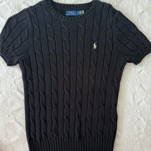 Polo by Ralph Lauren Black Cable Knit Sweater